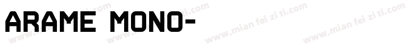 Arame Mono字体转换